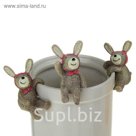 Декор для цветочных горшков "Зайчк" 4*4*7 см
