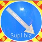 Светодиодный дорожный знак 4.2.1 (4.2.2) на щите (900х900), 4 стробоскопа поворотная стрелка