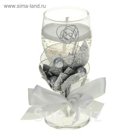 Свеча гелевая "Лепестки", цвет серебро