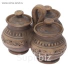 Горшочек для запекания "Дворянский" тройной, 3 крышки, 0,2 л