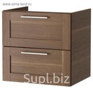 Шкаф для раковины ГОДМОРГОН, 2 ящика, под грецкий орех
