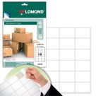 Этикетка самоклеящаяся LOMOND на листе формата А4, 18 этикеток, размер 66,7?46 мм, белая, 50 л., 2100135