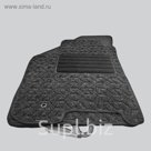 Коврики в салон для Peugeot 407 купе 2005-2010, 4 шт., текстиль "DUNLOP", серый