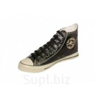Черные высокие кеды кожзам 37-44