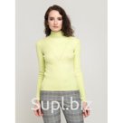 Салатовая трикотажная водолазка-лапша с цельновязанным горлом, Цвет Салатовый, Размер XS FORS