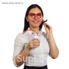 Трубочка для коктейля "Круглые очки с усами", цвета МИКС
