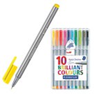 Ручки капиллярные STAEDTLER «Triplus Fineliner», набор 10 шт., трехгранные, линия 0,3 мм, ассорти