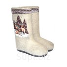 Валенки женские "Олени"