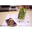 Зеленая накладка со стразами для iPhone 4/4s Peacock Case 