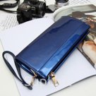 Клатч женский "Алина", на молнии, 1 отдел с перегородкой, с ручкой, цвет синий