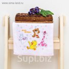 Салфетка махровая "Хорошие друзья" (розовая), 25х25 см, хл100, 340 г/м
