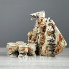Коньячный набор "Корабль призрак" 1,5 л, мрамор, 7 предметов