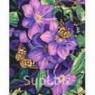 Живопись по номерам, Цветы и бабочки, 40х50 см