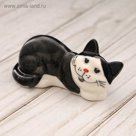 Статуэтка фарфоровая «Котя Муся», черная, 9см