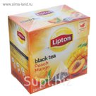 Чай черный Lipton Peach Mango, пресик и манго, 20 пакетиков*1,8 г