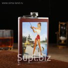 Фляжка 270 мл «Пин-ап», коричневая, 9.5х2.5х14.5 см