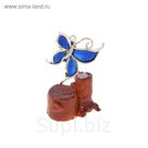 Денежное дерево "Бабочка", цвет синий