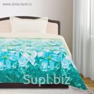 Покрывало ЭКОНОМ рис 75-44 зел/лилия 180х205 см, микро-сатин 75 г/м2