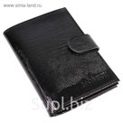 Обложка для автодокументов, отдел для паспорта, для купюр, цвет чёрный