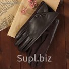 Перчатки женские, безразмерные, без подклада, цвет коричневый
