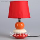 Лампа настольная "3 камня" оранжевый 1x40W E14 18x18x28 см