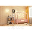 Кровать домик 4 цвет розовый спальное место 70 x 140 см