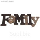 Табличка декоративная "Family" со светодиодами