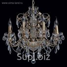 Люстра подвесная "Каролина" 8x60W E14 золото 60x60x118см