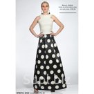 Блузка 180046 Бежевый, Чёрный, Белый, Ярко розовый 97%ACR 3%SP   