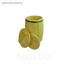 Бочка кедровая, с гнётом и крышкой, 5 л