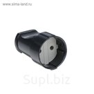 Кабельная розетка TDM, 10 А, 250 В, черная, SQ1806-0130
