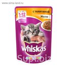 Влажный корм Whiskas для котят, телятина в желе, пауч, 85 г