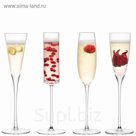 Набор из 4 бокалов-флейт LuLu, 150-175 мл