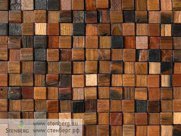 Декоративные панели - мозаика из натурального тика и шореи