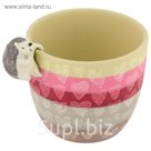 Фигурка для цветочного горшка "Ёжик" микс