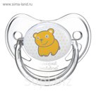 Пустышка анатомическая Transparent, силикон, возраст от 6-18 месяцев, цвет МИКС