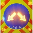 Светодиодный дорожных знак 4.2.3 на щите 900х900, 4 стробоскопа