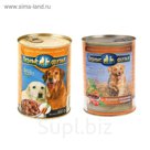 Влажный корм "Верные друзья" для собак, курица, телятина и морковь в соусе, 850 гр