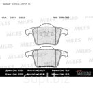 Тормозные колодки задние MILES E110300