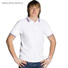 Рубашка-поло мужская StanRussian, размер 42, цвет белый 185 м/г 04RUS