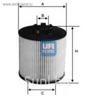 Фильтр масляный UFI 2506400
