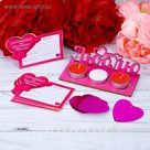 Набор романтик с подсвечником "Люблю" + три свечи, 15 х 7 см