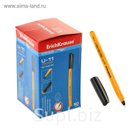 Ручка шариковая Erich Krause U-11 Yellow, узел 0.7мм, чернила чёрные, трехгранная, одноразовая, длина линии письма 1000м