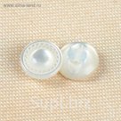 Пуговица, на ножке, 12,5мм, цвет белый