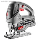 Лобзик GRAPHITE 58G061, 600 Вт, 500-3000 ход/мин, рез дерево/сталь 65/8 мм, лазер, кейс