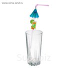 Набор коктейльных трубочек с зонтиком "Яркого настроения!", 6 шт.