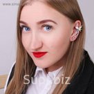 Серьга "Каффа" бабочка в полёте, цвет МИКС