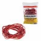 Резинки для денег BRAUBERG, 1000 г, красные, натуральный каучук