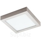Светодиод. ультратонкая накладная панель FUEVA 1, 16,5W (LED) 3000K, 225х225, литой металл, никель мат./пластик, белый