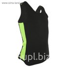 Майка-борцовка с лампасами, размер 42, цвет чёрный-лимон